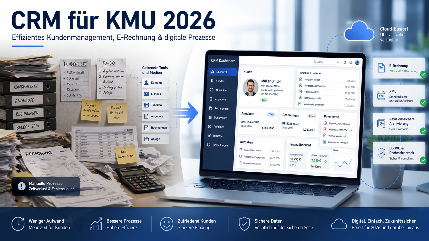 CRM für KMU: Der ultimative Leitfaden für effizientes Kundenmanagement 2026